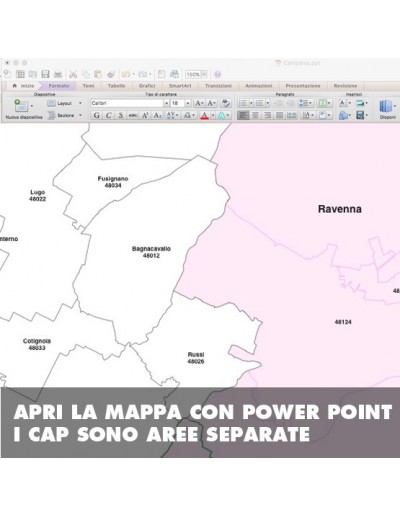 Mappa dei comuni e CAP della provincia di...