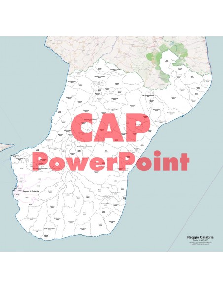 Mappa dei comuni e CAP della provincia di Reggio di Calabria PowerPoint