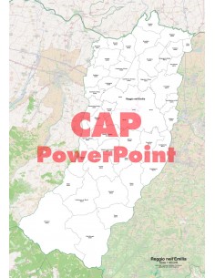 Mappa dei comuni e CAP della provincia di Reggio Emilia...