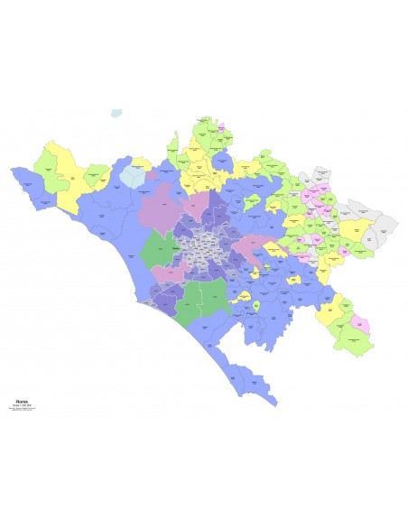 Mappa dei comuni e CAP della provincia di Roma ppt