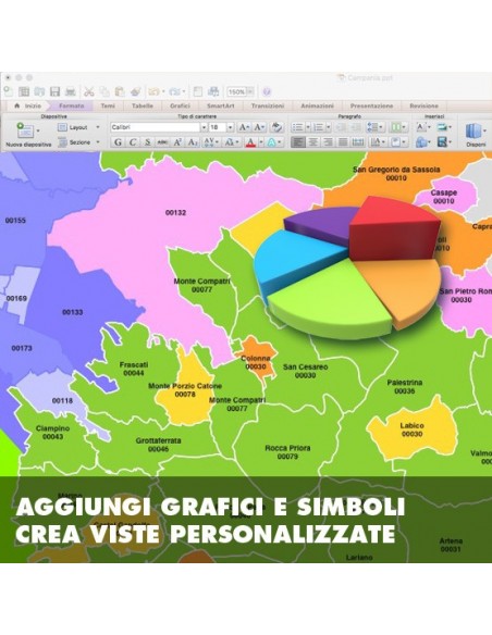 Mappa dei comuni e CAP della provincia di Roma ppt