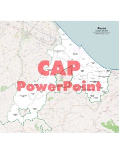 Mappa dei comuni e CAP della provincia di Rimini PowerPoint