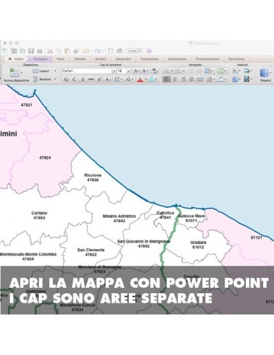 Mappa dei comuni e CAP della provincia di...