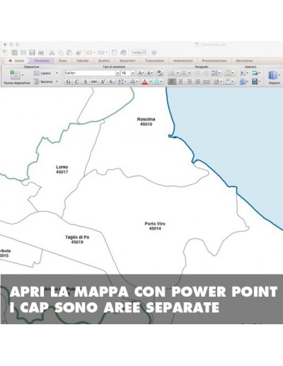 Mappa dei comuni e CAP della provincia di...