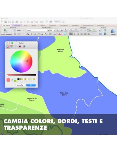 Mappa dei comuni e CAP della provincia di...