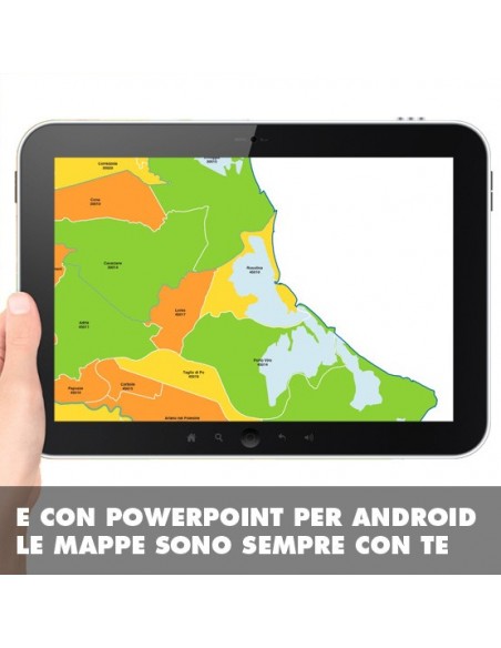 Mappa dei comuni e CAP della provincia di Rovigo PowerPoint