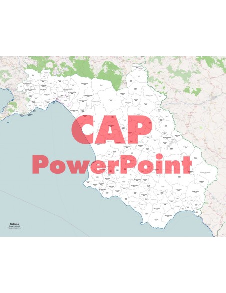 Mappa dei comuni e CAP della provincia di Salerno PowerPoint