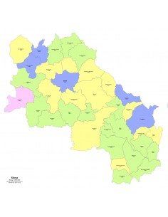 Mappa dei comuni e CAP della provincia di Siena PowerPoint 2