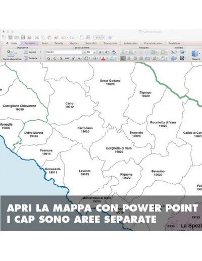 Mappa dei comuni e CAP della provincia di La...