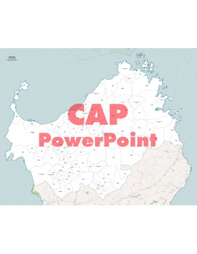 Mappa dei comuni e CAP della provincia di Sassari PowerPoint