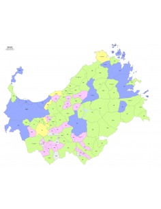 Mappa dei comuni e CAP della provincia di Sassari PowerPoint 2