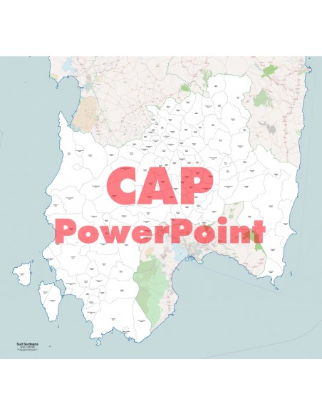 Mappa dei comuni e CAP della provincia Sud Sardegna PowerPoint