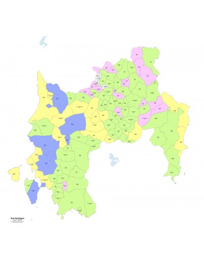 Mappa dei comuni e CAP della provincia Sud...
