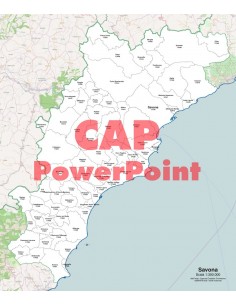 Mappa dei comuni e CAP della provincia di Savona PowerPoint