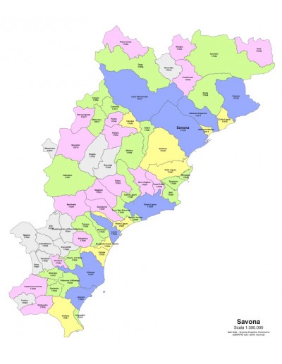 Mappa dei comuni e CAP della provincia di...