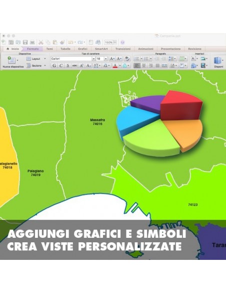 Mappa dei comuni e CAP della provincia di Taranto PowerPoint