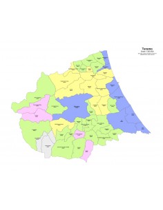Mappa dei comuni e CAP della provincia di Teramo PowerPoint 2