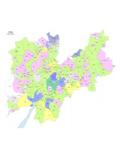 Mappa dei comuni e CAP della provincia di Trento PowerPoint 2