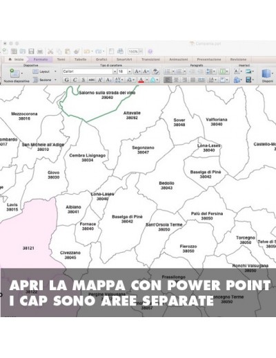 Mappa dei comuni e CAP della provincia di...