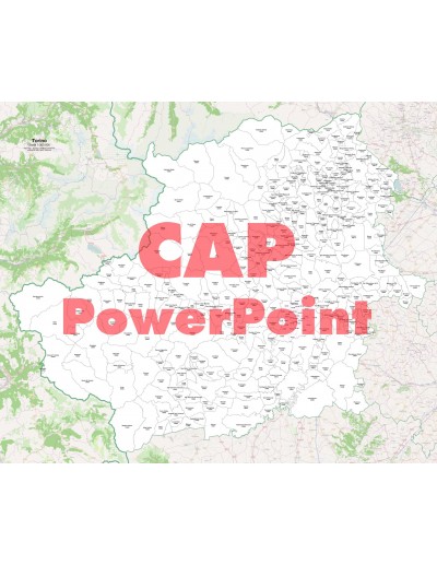 Mappa dei comuni e CAP della provincia di Torino PowerPoint