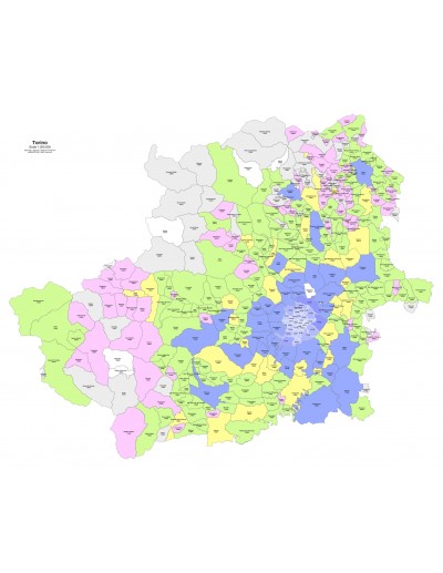 Mappa dei comuni e CAP della provincia di...