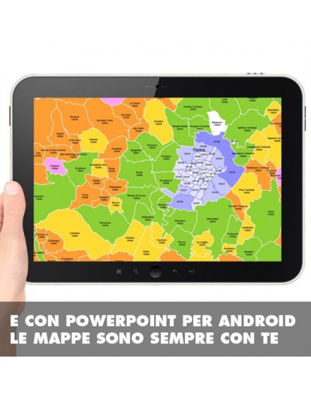 Mappa dei comuni e CAP della provincia di Torino PowerPoint