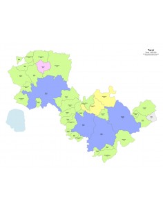 Mappa dei comuni e CAP della provincia di Terni PowerPoint 2