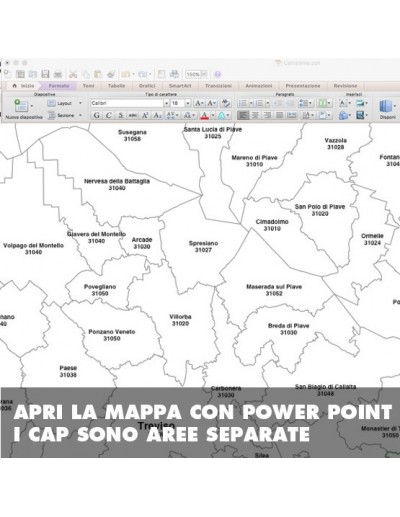 Mappa dei comuni e CAP della provincia di...