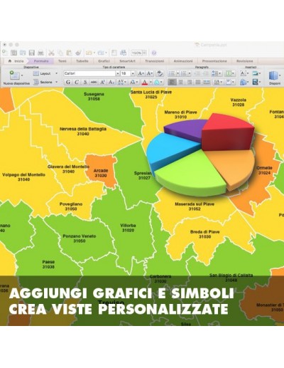 Mappa dei comuni e CAP della provincia di...