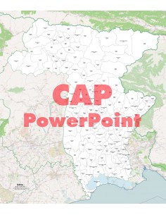 Mappa dei comuni e CAP della provincia di Udine PowerPoint