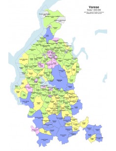 Mappa dei comuni e CAP della provincia di Varese PowerPoint 2
