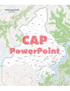 Mappa dei comuni e CAP della provincia di Verbania...
