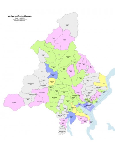 Mappa dei comuni e CAP della provincia di...