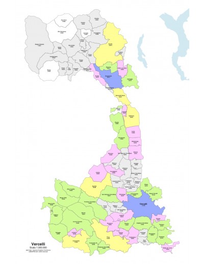 Mappa dei comuni e CAP della provincia di...