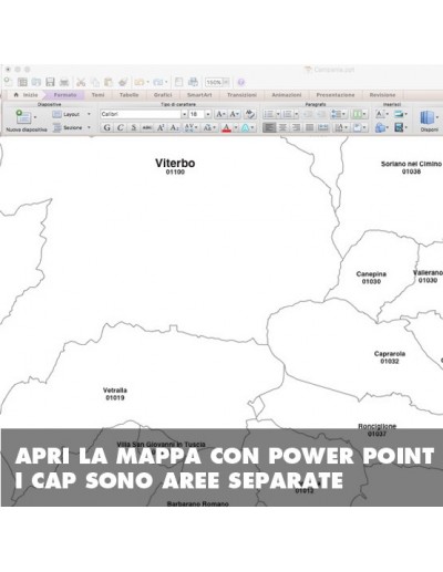 Mappa dei comuni e CAP della provincia di...
