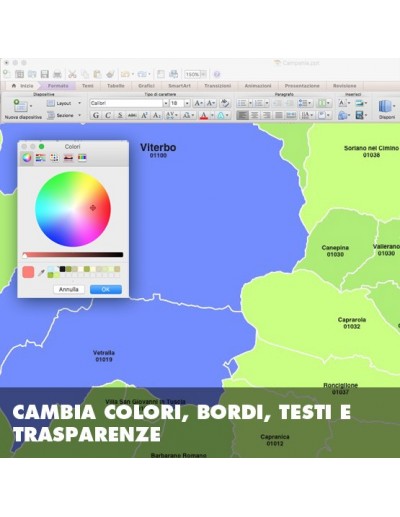 Mappa dei comuni e CAP della provincia di...