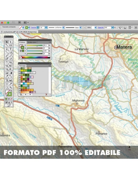 Mappa della Basilicata pdf scala 1:200.000