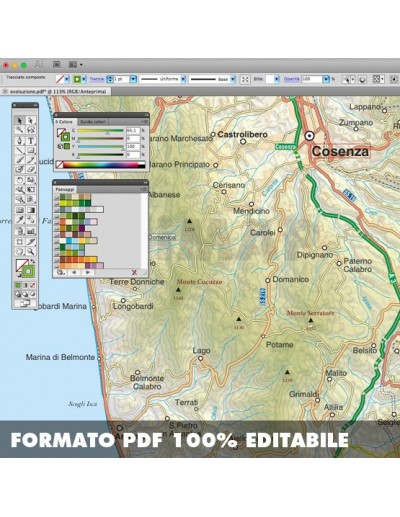 Mappa della Calabria pdf scala 1:200.000