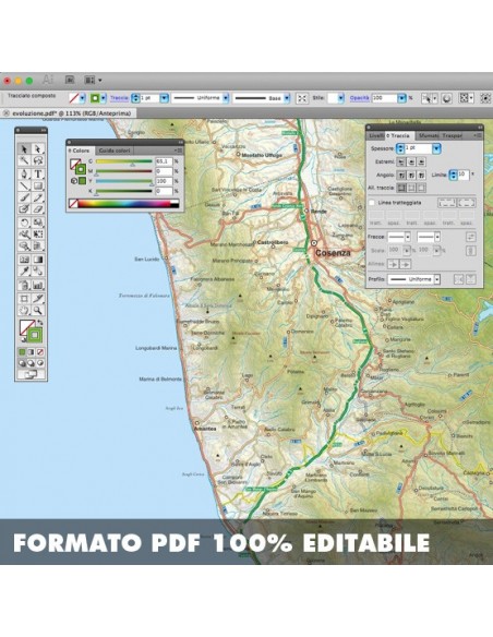 Mappa della Calabria pdf scala 1:200.000