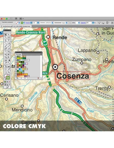 Mappa della Calabria pdf scala 1:200.000