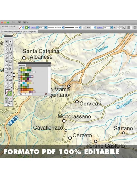 Mappa della Calabria pdf scala 1:200.000
