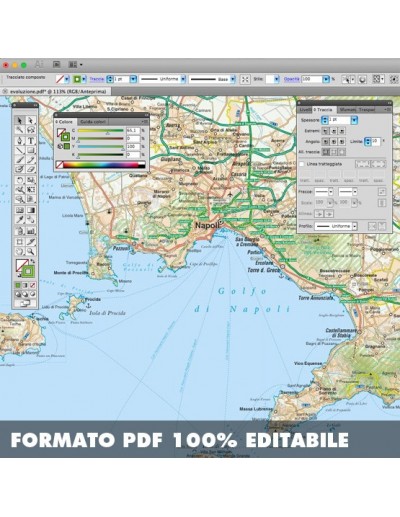 Mappa della Campania pdf scala 1:200.000