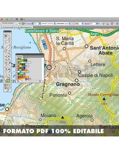 Mappa della Campania pdf scala 1:200.000