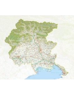 Mappa del Friuli Venezia Giulia pdf scala 1:200.000