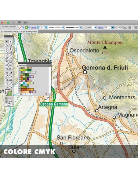 Mappa del Friuli Venezia Giulia pdf scala 1:200.000