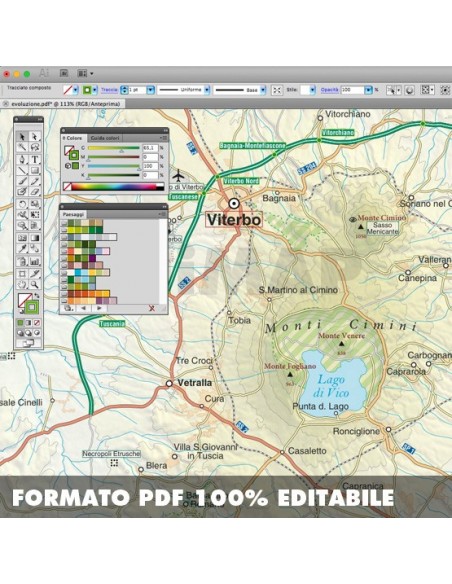 Mappa del Lazio pdf scala 1:200.000