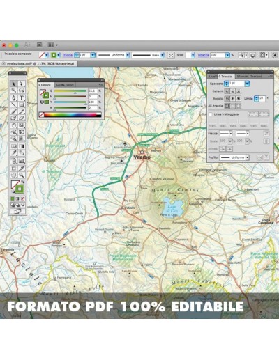 Mappa del Lazio pdf scala 1:200.000