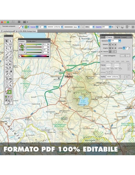 Mappa del Lazio pdf scala 1:200.000
