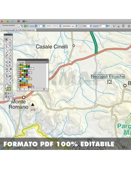 Mappa del Lazio pdf scala 1:200.000
