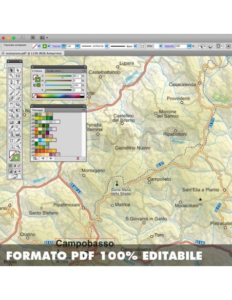 Mappa del Molise pdf scala 1:200.000